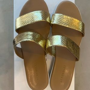 Womens Gold Aerosoles Clovis Slide Sandals